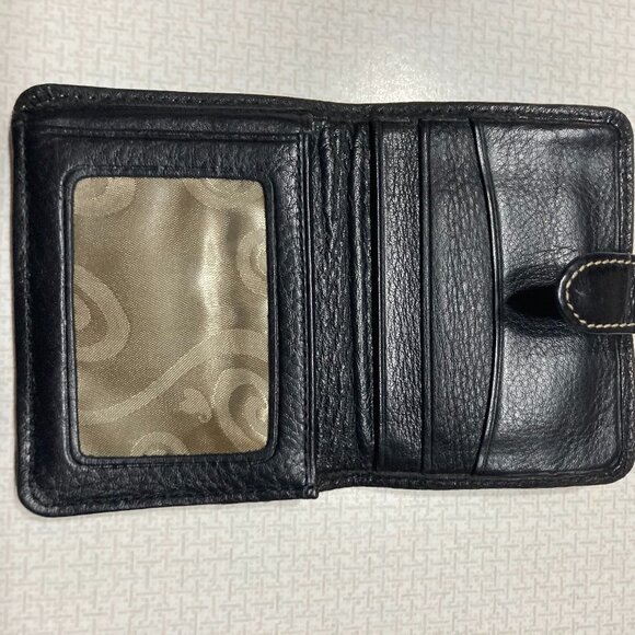 EUC Brighton Black Pebble Leather Wallet - Picture 6 of 8